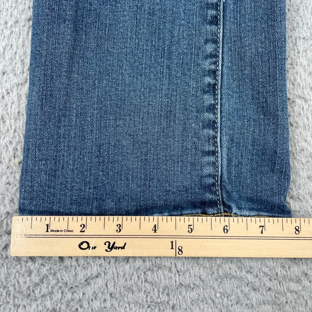 American Eagle Jeans Womens 4 Blue Slim Boot Stretch Distressed Low Rise Denim